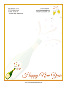 New Year Champagne Stationery