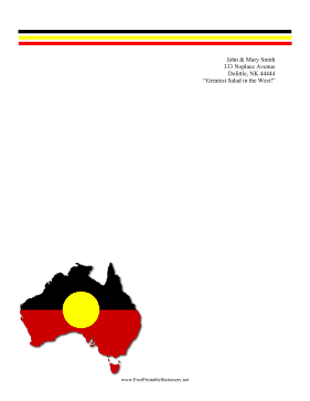 Australian Aboriginal Flag Stationery stationery design