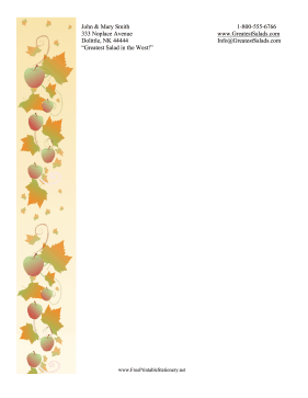Autumn Stationery stationery design