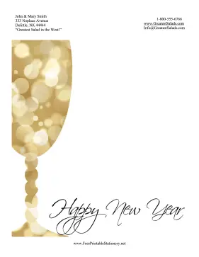 Bubbly New Year Stationery stationery design