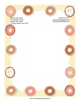 Doughnuts Stationery stationery design