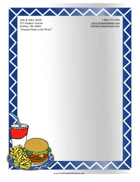 Fast Food Stationery stationery design
