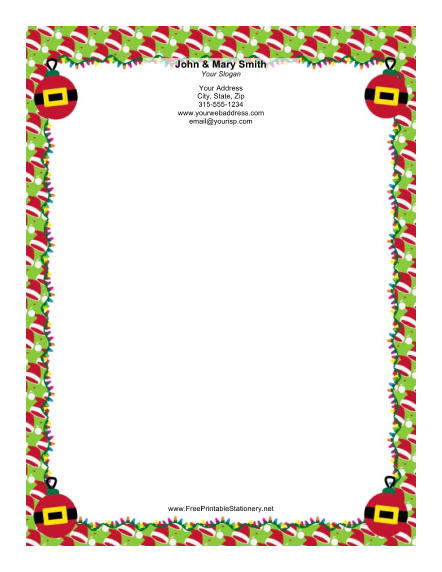 Four Ornaments stationery design