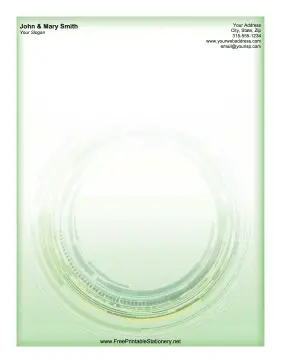 Green Circle stationery design
