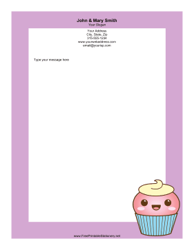 Happy Cupcake stationery design