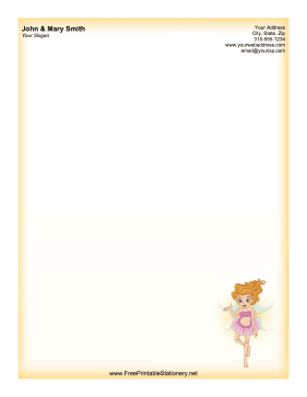 Pink Fairy stationery design