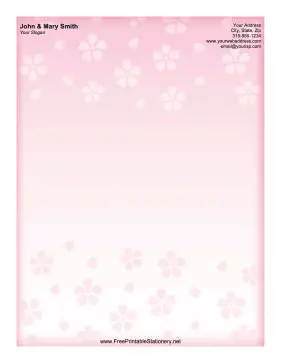 Pink Flower stationery design