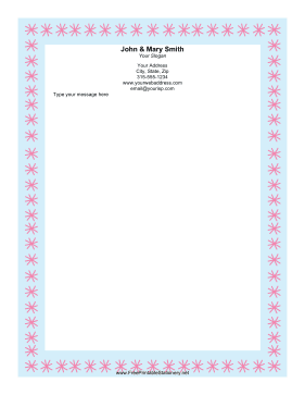 Pink Snowflakes stationery design