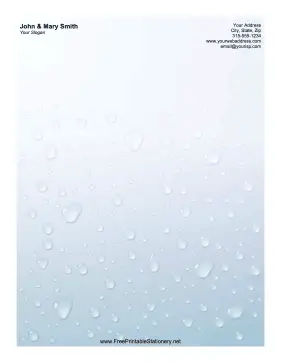 Raindrop stationery design