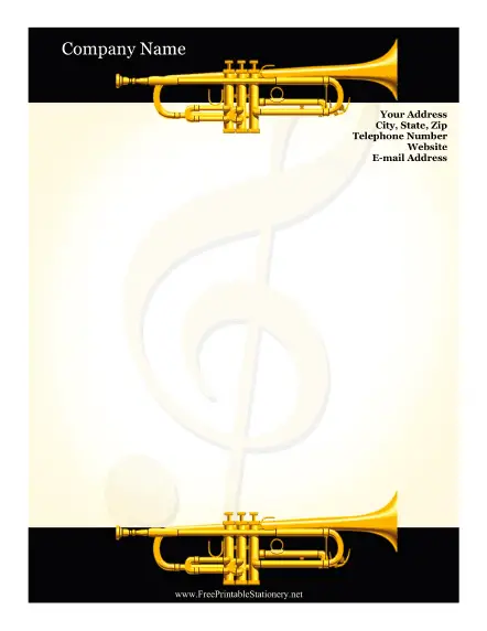 Trumpet stationery design