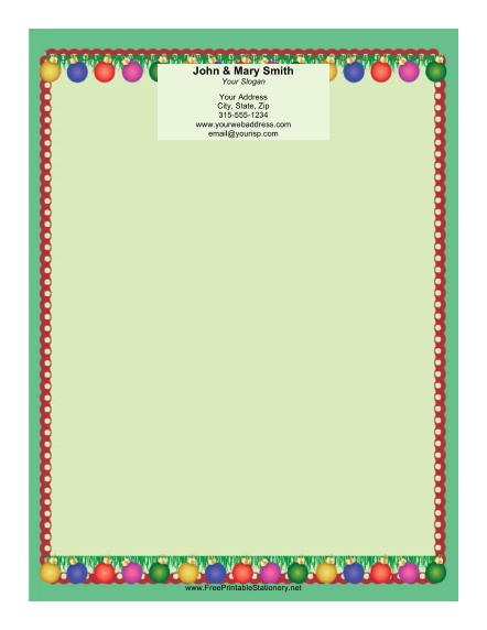 Two Ornaments stationery design