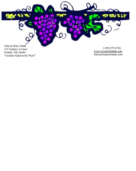 Grapes stationery design