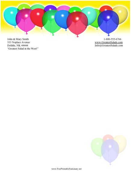 Party #2 stationery design