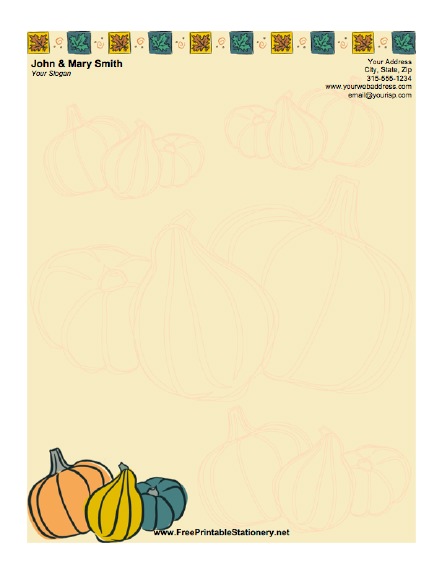 Thanksgiving Produce stationery design