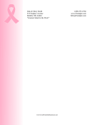 Breast Cancer Ribbon Stationery