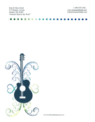 Colorful Guitar Stationery