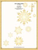 Gold Cross Snowflakes