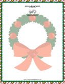Large Wreath Red Bow