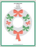 Large Wreath Red Green Bows