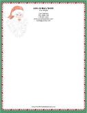Santa Claus Red White Green Candy Cane Border