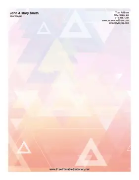 Abstract Triangle stationery design