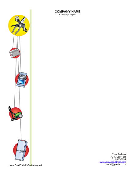 Appliance Repair stationery design