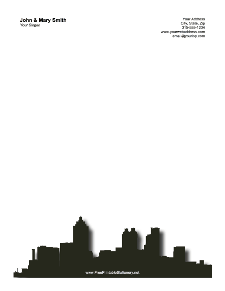 Atlanta Skyline stationery design