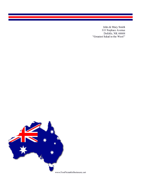 Australian Flag Stationery stationery design