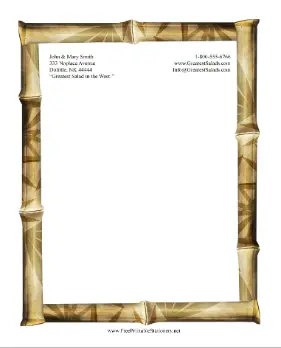 Bamboo stationery design