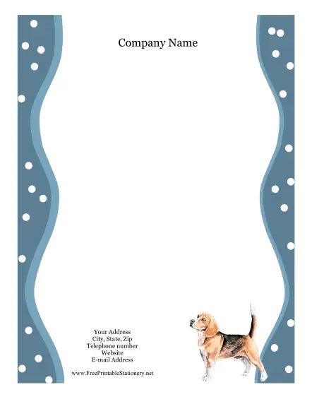 Beagle stationery design