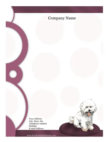 Bichon Frise stationery design