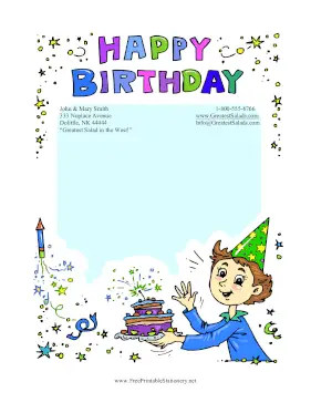 Birthday Boy Celebration stationery design