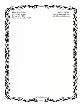 Black And White Sketch Stationery stationery design