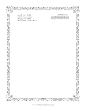 Black Scribbles Border stationery design