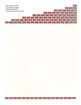 Brick Mason Stationery stationery design