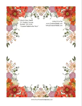 Bright Bouquet stationery design
