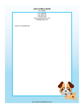 Bulldog Blue stationery design