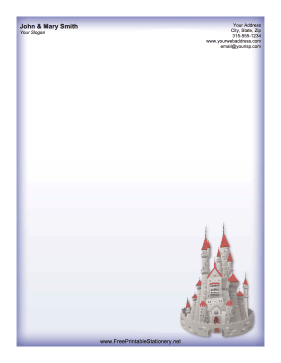 Castle stationery design