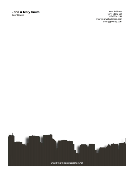 Chicago Skyline stationery design