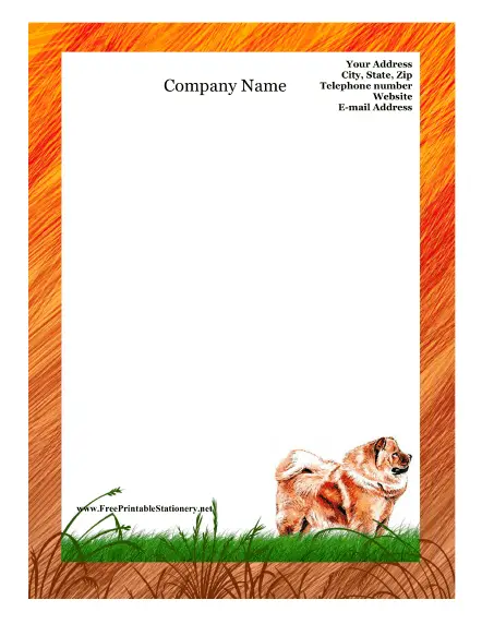 Chow Chow stationery design