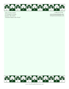 Clover Stationery stationery design