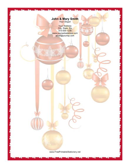 Colorful Ornaments stationery design