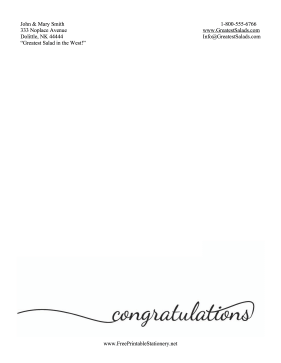 Congratulations Stationery Simple stationery design