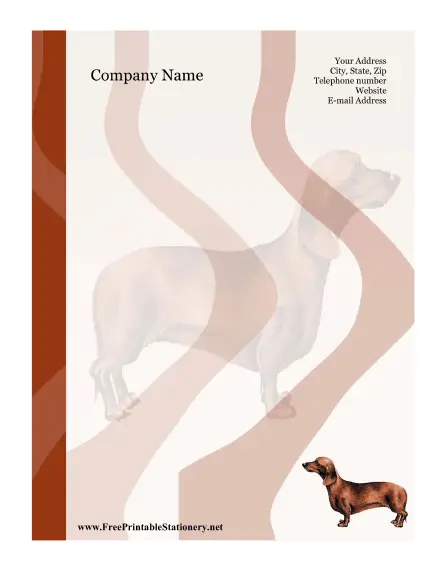 Dachshund stationery design