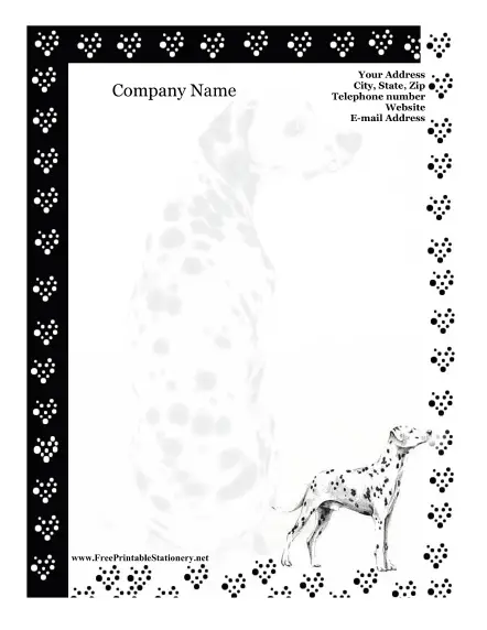 Dalmatian stationery design