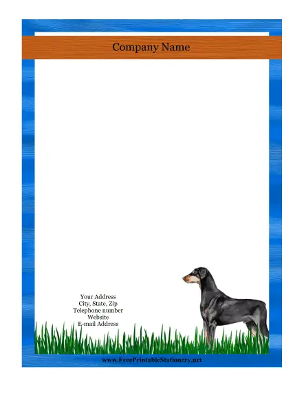 Doberman stationery design