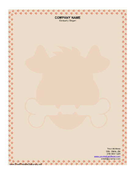 Dog stationery design