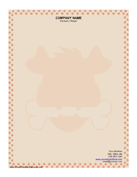 Dog stationery design