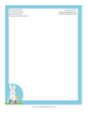 Easter Bunny Stationery stationery design