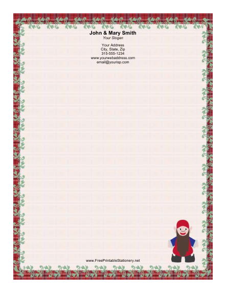 Elf with Long Beard stationery design